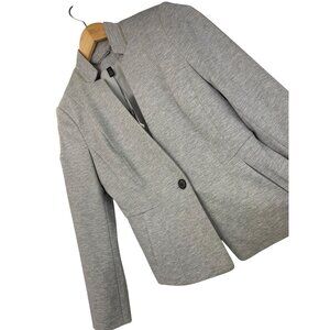 White House Black Market Heather Grey Ball Chain Blazer Size 2P NWT $160 Peplum